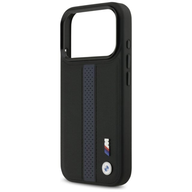 Case BMW M Perforated Stripe Logo MagSafe for iPhone 17 Pro blue - imagine 6