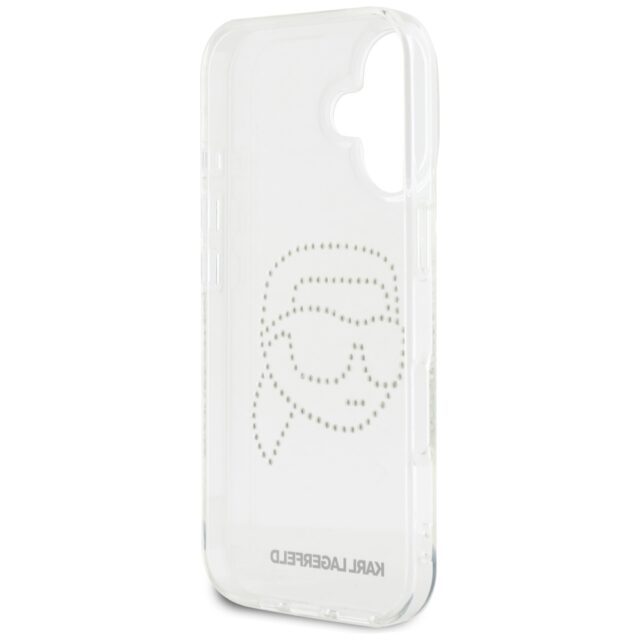 Case Karl Lagerfeld IML Rhinestones Karl Head for iPhone 16 transparent - imagine 7