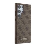 Guess GUHCS24LG4GFBR S24 Ultra S928 brown hardcase 4G Metal Gold Logo - imagine 4