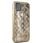 Guess GUHCN65PEOLGGO iPhone 11 Pro Max gold hard case 4G Peony Liquid Glitter - imagine 5