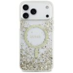 Guess Resin Bottom Glitter MagSafe case for iPhone 17 Pro Max gold - imagine 3