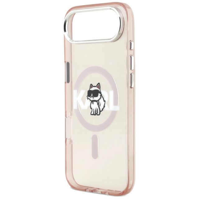 Karl Lagerfeld IML Choupette Sketch Logo MagSafe Case for iPhone Air Pink - imagine 6