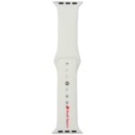 Strap Audi Sport Red Logo Silicone Watch Strap for Apple Watch 40/41/42mm white