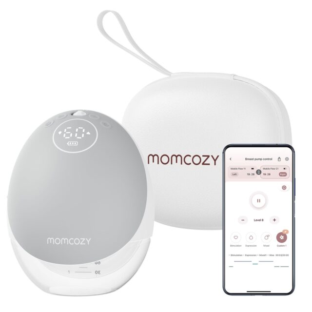 Momcozy M9 Single Electric Breast Pump Gray, 150ml - imagine 3