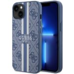 Guess GUHMP14SP4RPSB iPhone 14 / 15 / 13 6.1" blue hardcase 4G Printed Stripes MagSafe