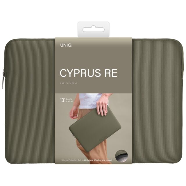 Laptop Sleeve UNIQ Cyprus Ridge Edition 14" waterproof neoprene green - imagine 6