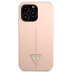 Guess GUHCP13XSLTGP iPhone 13 Pro Max 6,7" pink hardcase Silicone Triangle - imagine 3