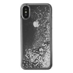 Guess GUHCPXGLUFLSI iPhone XXs silver hard case Glitter Liquid - imagine 3