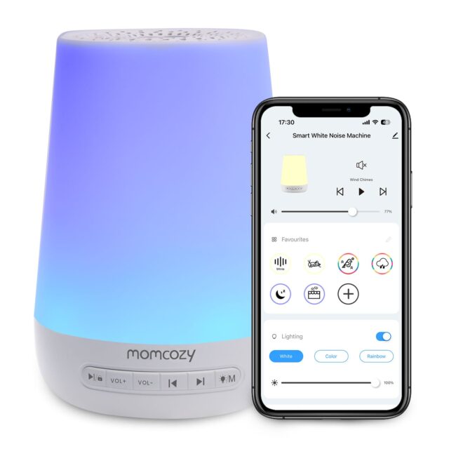Momcozy WN02 | White Noise LED Lamp | Wi-Fi, Alexa, USB-C - imagine 3