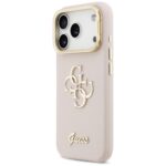 Guess Grained Big 4G & Stand Camera Case for iPhone 17 Pro Pink - imagine 2