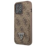 Guess GUHCP13LP4TPW iPhone 13 Pro / 13 6,1" brown hardcase 4G Triangle Logo Cardslot - imagine 2