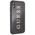 Guess GUHCI61TGGGBK iPhone Xr black hard case Classic Double Layer Glitter - imagine 5
