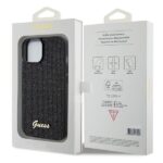 Guess GUHCP14SPMSDGSK iPhone 14 / 15 / 13 6.1" black hardcase Disco Metal Script - imagine 8
