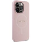 Guess GUHMP14XPSAHMCP iPhone 14 Pro Max 6,7" pink hardcase Saffiano MagSafe - imagine 4