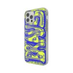 Diesel Snap Case Clear AOP iPhone 12 ProMax niebiesko-limonkowy/blue-lime 42565 - imagine 3