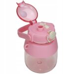 Extralink | Bottle for school, kindergarten | water bottle, with straw, strap, 1L, pink - imagine 4