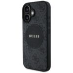 Case Guess 4G Circle Classic Logo MagSafe for iPhone 16 black - imagine 2