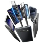 USAMS USB-C to USB-C Cable 100W 1.2m Zinc Alloy Fast Charging Data Cable Meteor Series SJ744USB0 - imagine 5