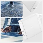 Mains Charger Spigen GAN-1402 140W 2x USB-C ArcStation Pro white ACH06033 - imagine 3