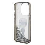 Karl Lagerfeld KLHCP15LLKKNSK iPhone 15 Pro 6.1" transparent hardcase Liquid Glitter Ikonik - imagine 7