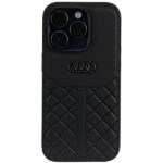 Audi Genuine Leather iPhone 14 Pro 6.1" black hardcase AU-TPUPCIP14P-Q8/D1-BK