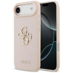 Guess Grained Big 4G & Classic Logo Case for iPhone Air Pink