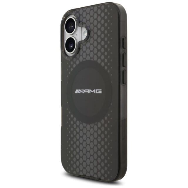 Case AMG Double Layer Transparent        Graphics MagSafe for iPhone 17 black - imagine 2