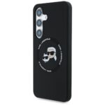 Case Karl Lagerfeld Silicone Double Heads And Circle MagSafe for Samsung Galaxy S25+ black - imagine 2