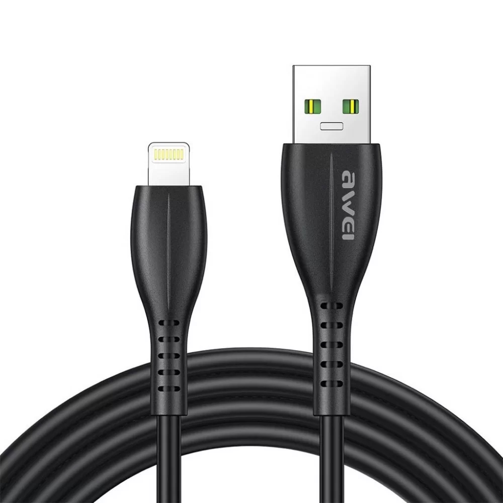 cps-5557d0617f3c9d8337af596fe0ad4971-2025-12-05-21-08-56 AWEI CL-115L USB to Lightning Cable Black - imagine 1