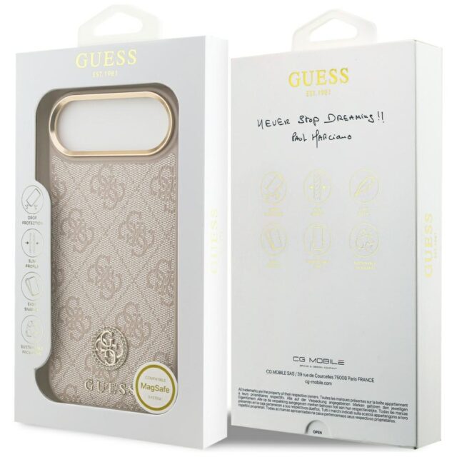 Case Guess 4G Strass Logo MagSafe for iPhone Air pink - imagine 8