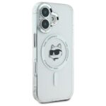 Karl Lagerfeld KLHMP16SHLSCHH iPhone 16 6.1" white hardcase IML Metal Choupette Head MagSafe - imagine 4