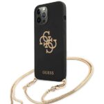 Guess GUHCP12MLSC4GBK iPhone 12/12 Pro 6,1" black hardcase 4G Gold Chain Collection - imagine 2