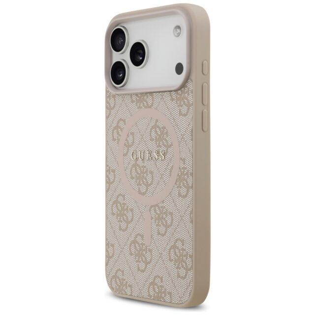 Case Guess 4G Ring Classic Logo MagSafe for iPhone 17 Pro Max pink - imagine 2
