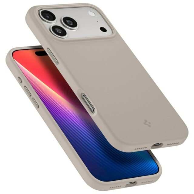 Spigen Silicone Fit MAG MagSafe case for iPhone 17 Pro stone - imagine 8