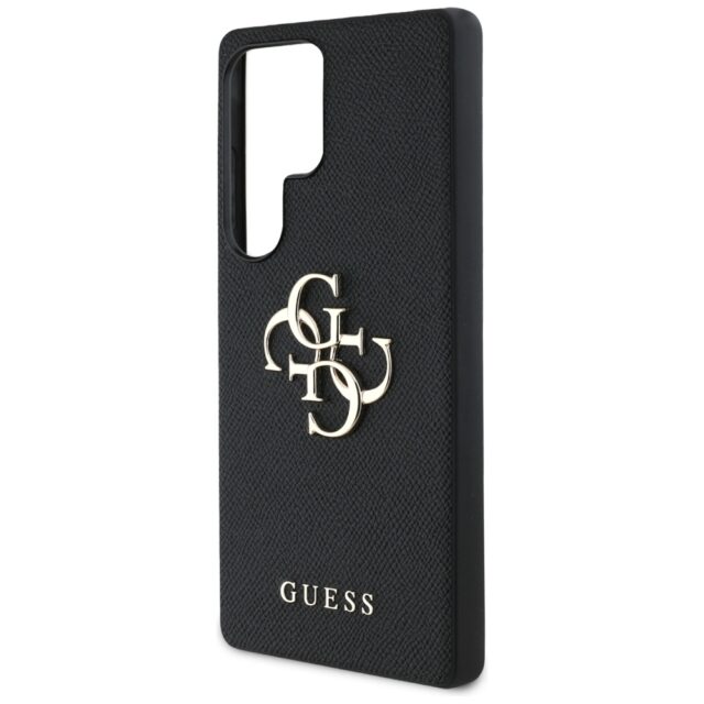Case Guess Grained Big 4G Logo Small Classic Logo to Samsung Galaxy S25 Ultra black - imagine 6
