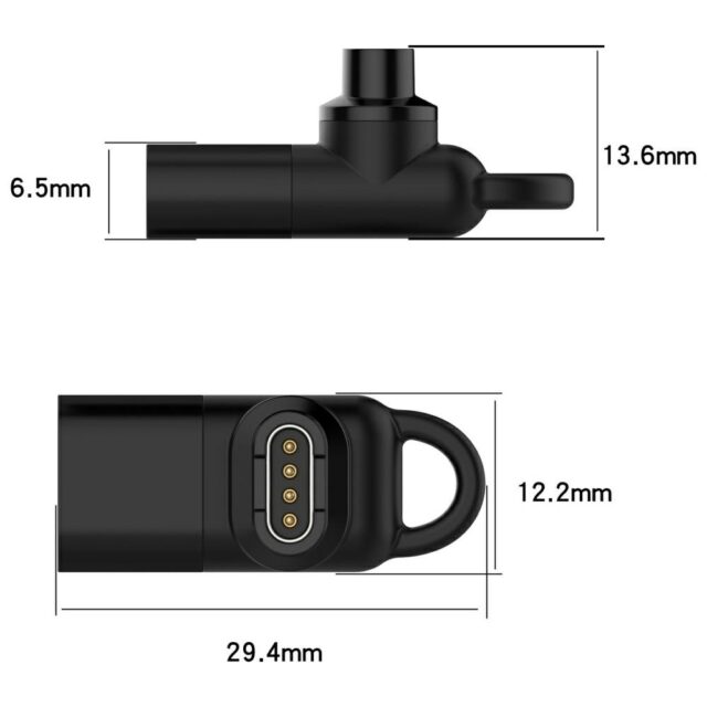 Adapter USB-C Beline for Charging Garmin Watches black - imagine 4