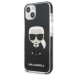 Karl Lagerfeld KLHCP13MTPEIKK iPhone 13 / 14 / 15 6,1" hardcase black Iconik Karl - imagine 2