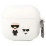 Karl Lagerfeld KLACA3SILKCW AirPods 3 cover white Silicone Karl & Choupette