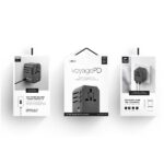 UNIQ Voyage World Charger Adapter 33W + 2xUSB + PD 18W + QC 3.0 charcoal grey (LITHOS Collec - imagine 8