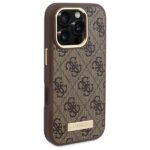 Guess GUHMP16XU4GPRW iPhone 16 Pro Max 6.9" brown hardcase 4G Logo Plate MagSafe - imagine 4