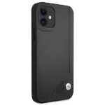 BMW BMHCP12SRCDPK iPhone 12 mini 5,4" black hardcase Leather Deboss - imagine 4