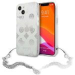 Guess GUHCP13MKSPESI iPhone 13 / 14 / 15 6,1" silver hardcase Peony Chain Collection