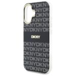 DKNY DKHMP16SHRHSEK iPhone 16 6.1" black hardcase Repeat Texture Pattern With Stripe - imagine 6