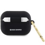 Hello Kitty HKAP23DKHSK AirPods Pro 2 (2022/2023) Cover Black Silicone 3D Kitty Head - imagine 2