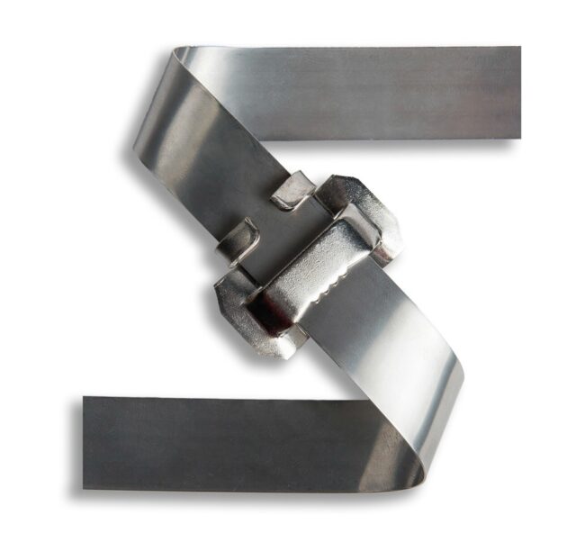 Extralink SS201 0,7mm | Stainless steel strip | for mounting on power poles, 10mm x 0.7mm, 50m - imagine 6