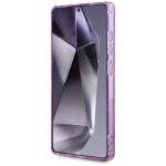 Case Guess Glitter Flowers Triangle Buttons MagSafe for Samsung Galaxy S25 Ultra purple - imagine 5