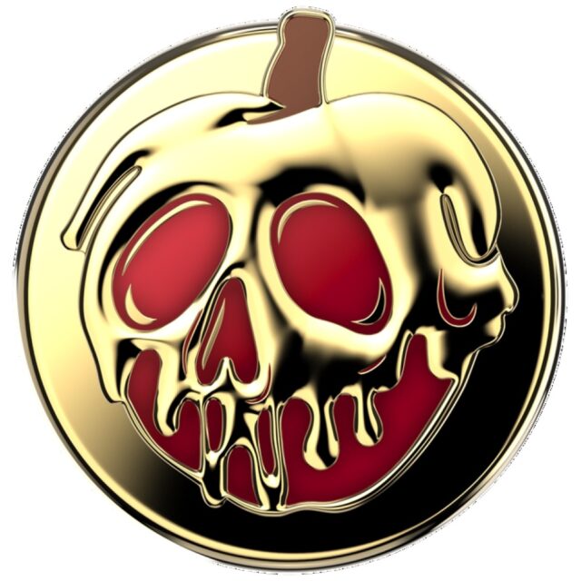 Grip and stand for phone Popsockets Round Disney Enamel Poison Apple MagSafe gold 1 - imagine 2