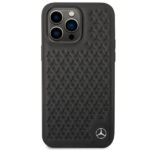Mercedes MEHCP14X8REMPK iPhone 14 Pro Max 6.7" Black Hardcase Leather Stars Pattern - imagine 3