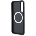 Case BMW Leather Oversized Stripes MagSafe for Samsung Galaxy S25 Edge black - imagine 7