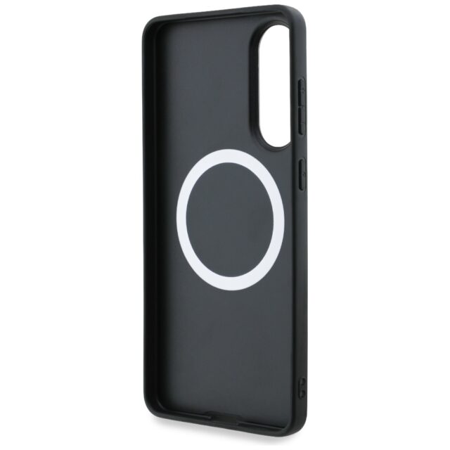 Case BMW Leather Oversized Stripes MagSafe for Samsung Galaxy S25 Edge black - imagine 7